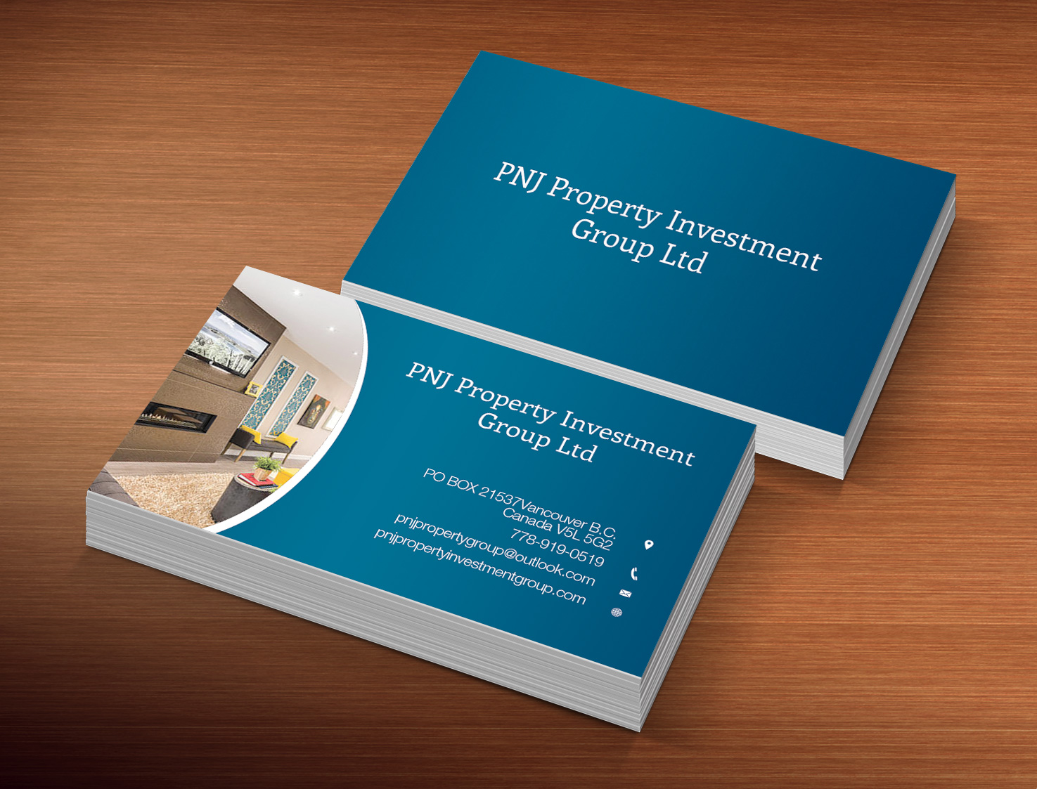 Business Card Design by Lanka Ama for PNJ Property Investment Group Ltd. | Design #5134630
