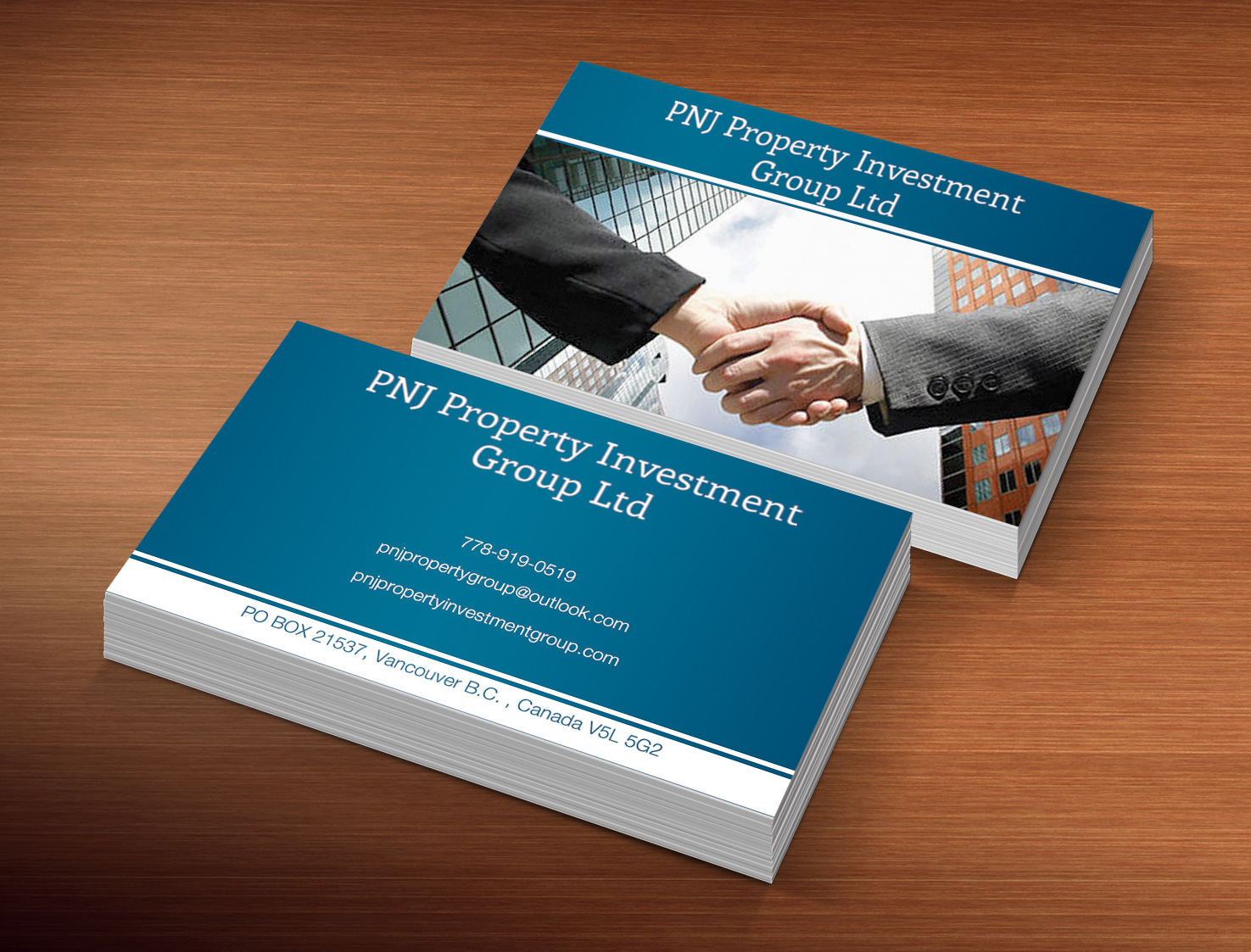 Business Card Design by Lanka Ama for PNJ Property Investment Group Ltd. | Design #5136663