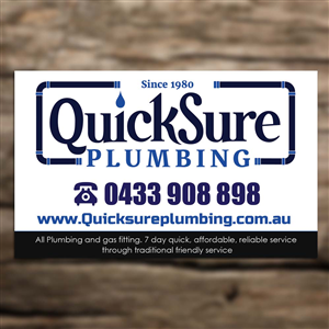 Business Card Design by Sandaruwan for QuickSure Plumbing | Design #5135573