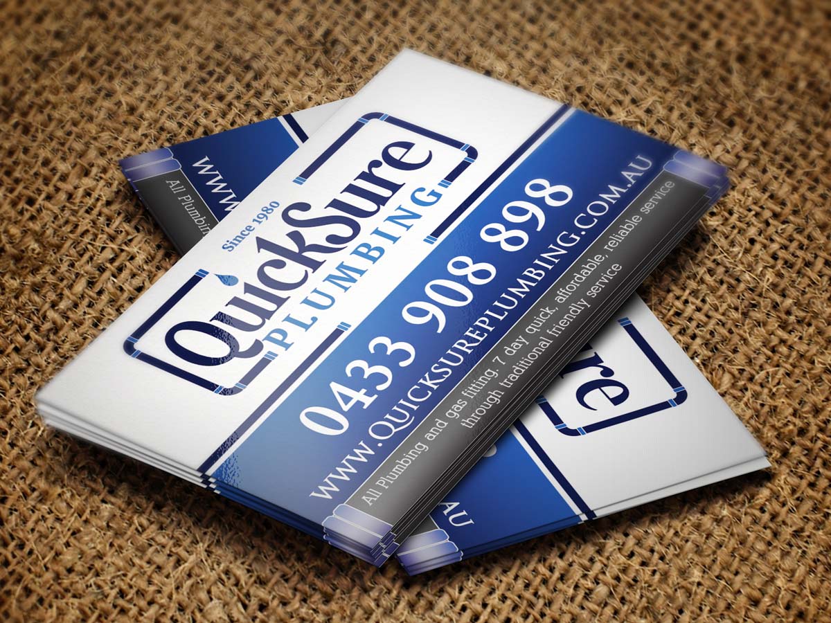 Business Card Design by Sandaruwan for QuickSure Plumbing | Design #5138022