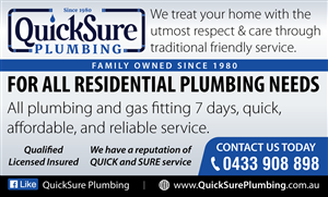 Business Card Design by adiazudin for QuickSure Plumbing | Design: #5132280