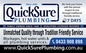 Business Card Design by adiazudin for QuickSure Plumbing | Design: #5171939