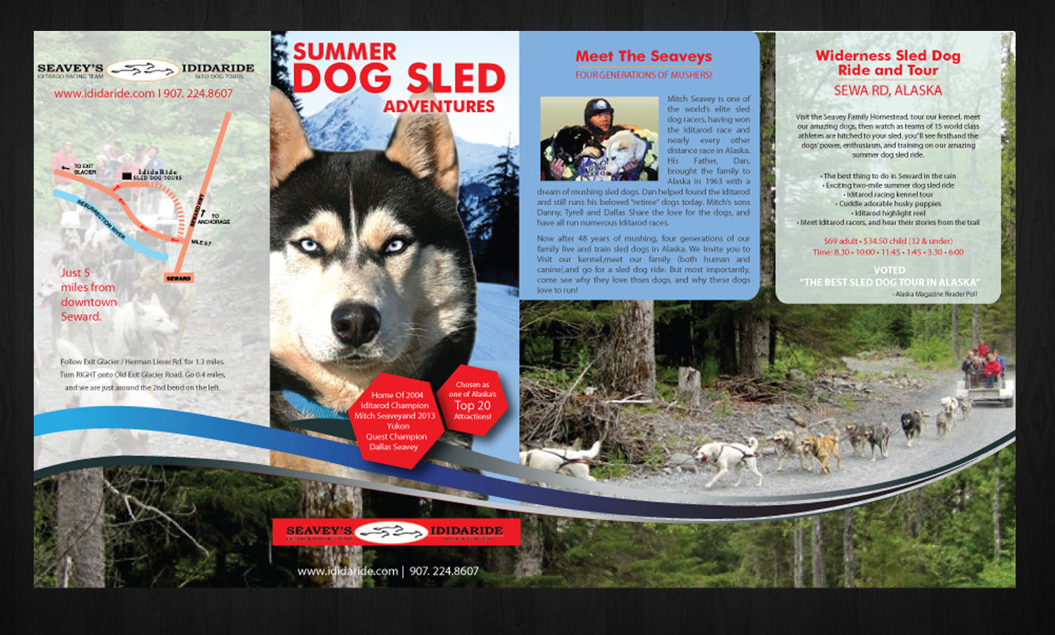 Brochure Design by Sbss for IdidaRide Sled Dog Tours, Inc. | Design #1443033
