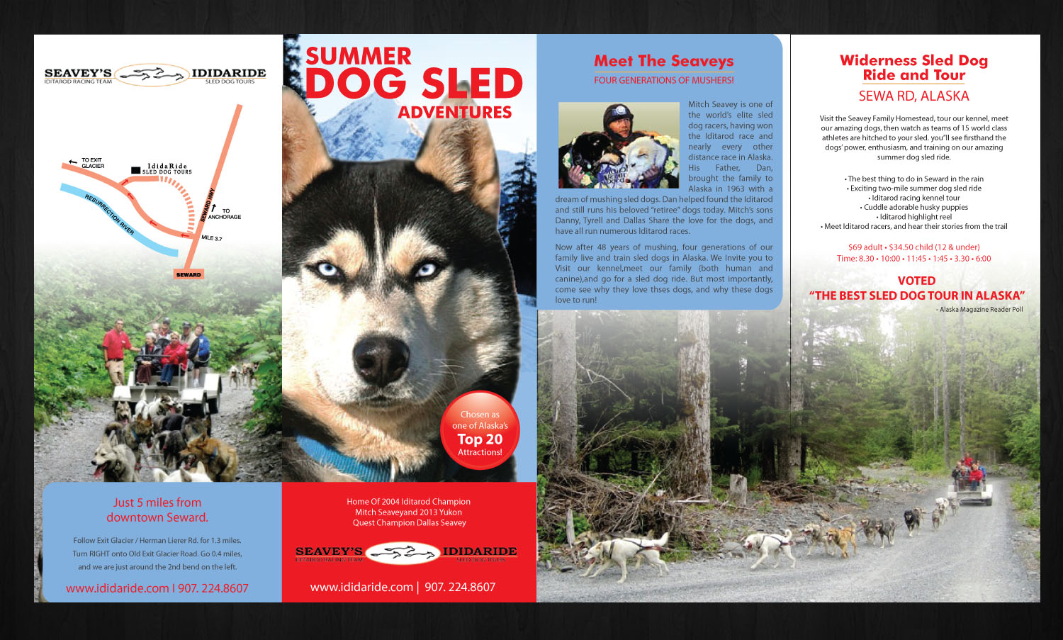 Brochure Design by Sbss for IdidaRide Sled Dog Tours, Inc. | Design #1443046