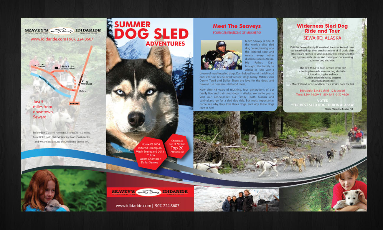 Brochure Design by Sbss for IdidaRide Sled Dog Tours, Inc. | Design #1443430