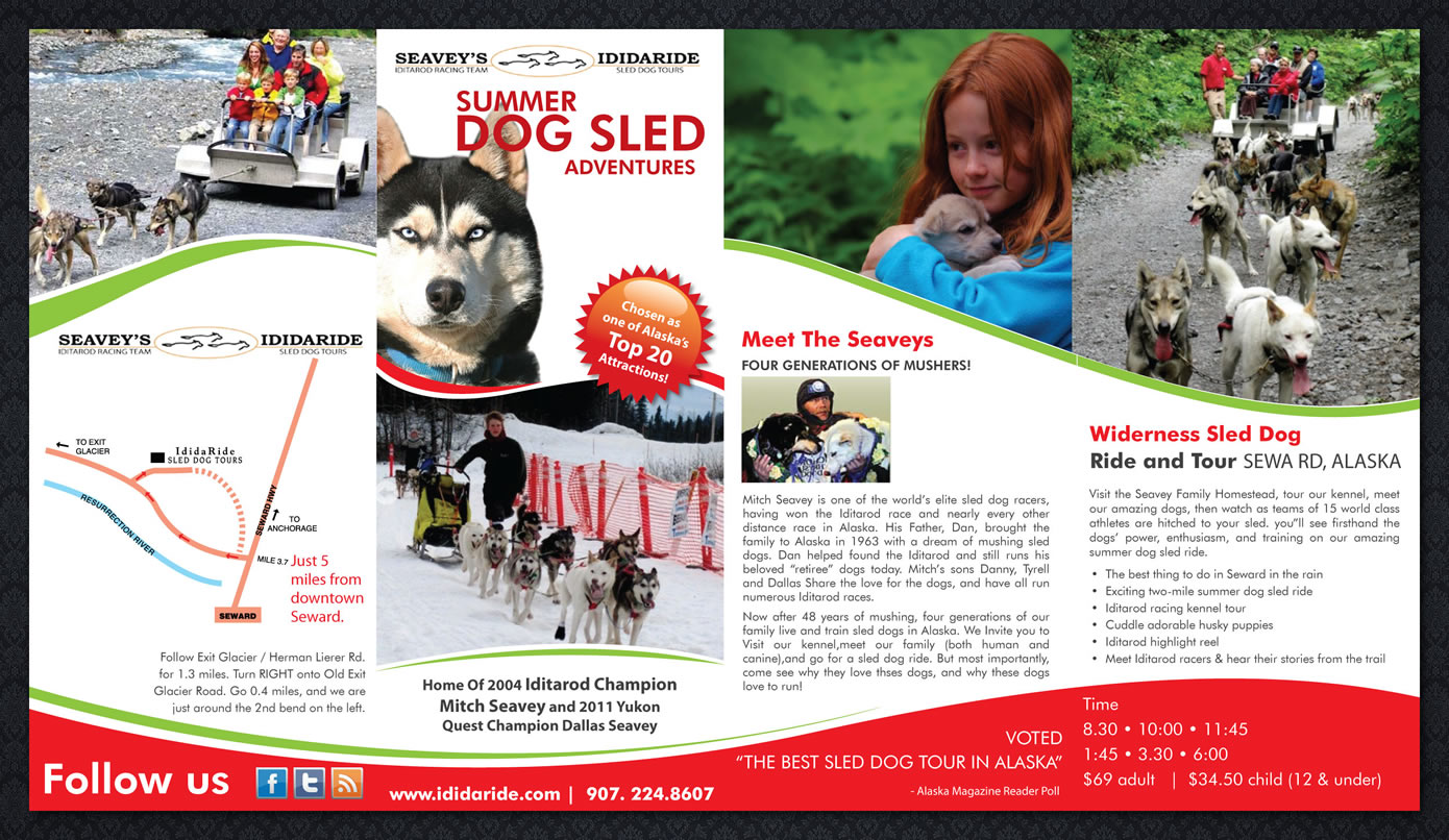 Brochure Design by Sbss for IdidaRide Sled Dog Tours, Inc. | Design #1446844