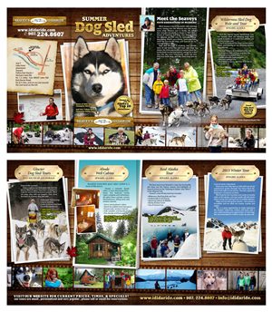 Broschüren-Design von charmiel für IdidaRide Sled Dog Tours, Inc. | Design #1471870