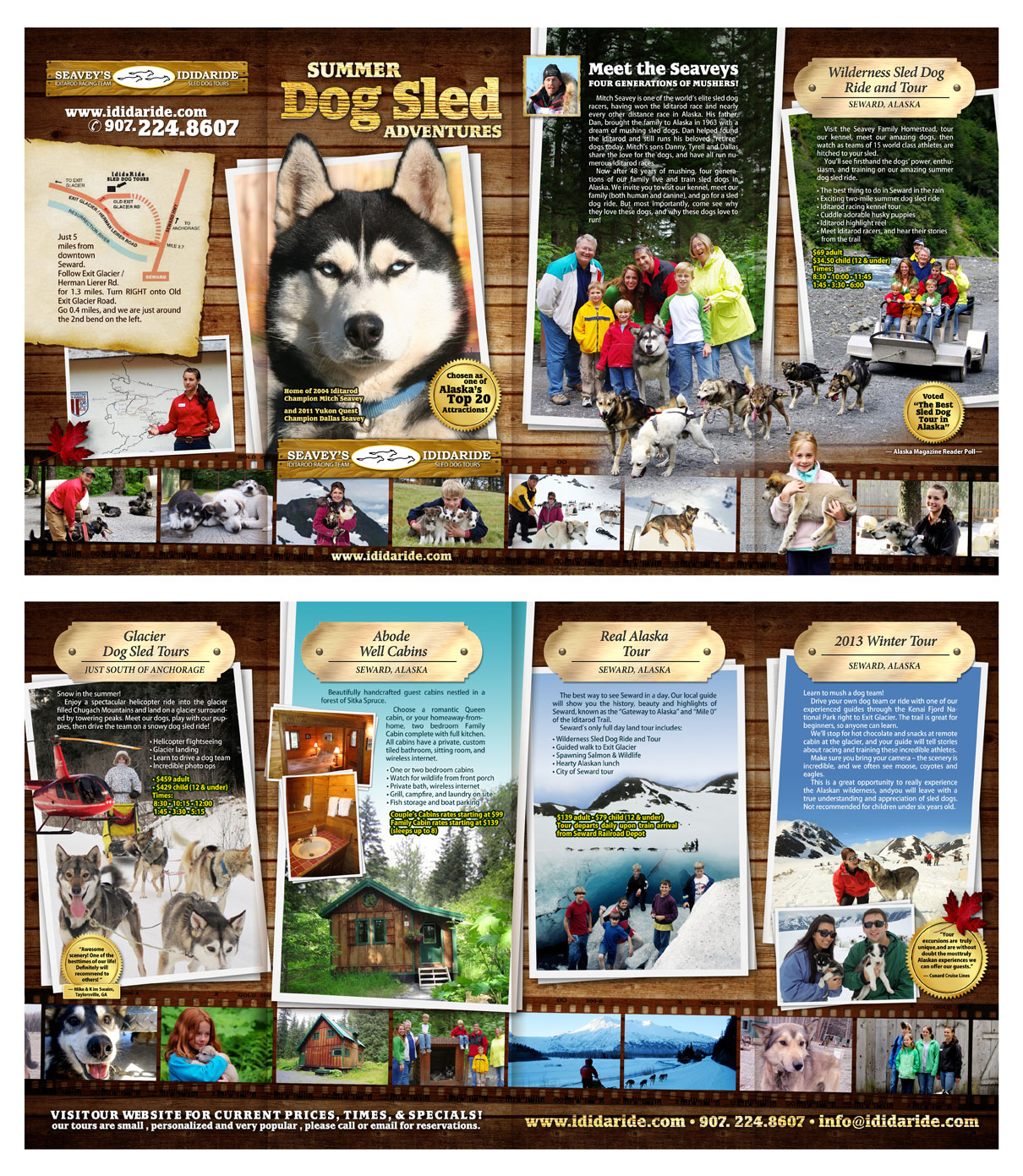 Brochure Design by charmiel for IdidaRide Sled Dog Tours, Inc. | Design #1471967