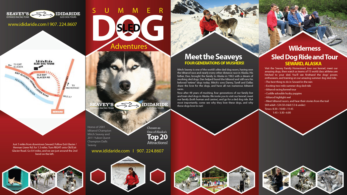 Brochure Design by LeavingImpression for IdidaRide Sled Dog Tours, Inc. | Design #1463689