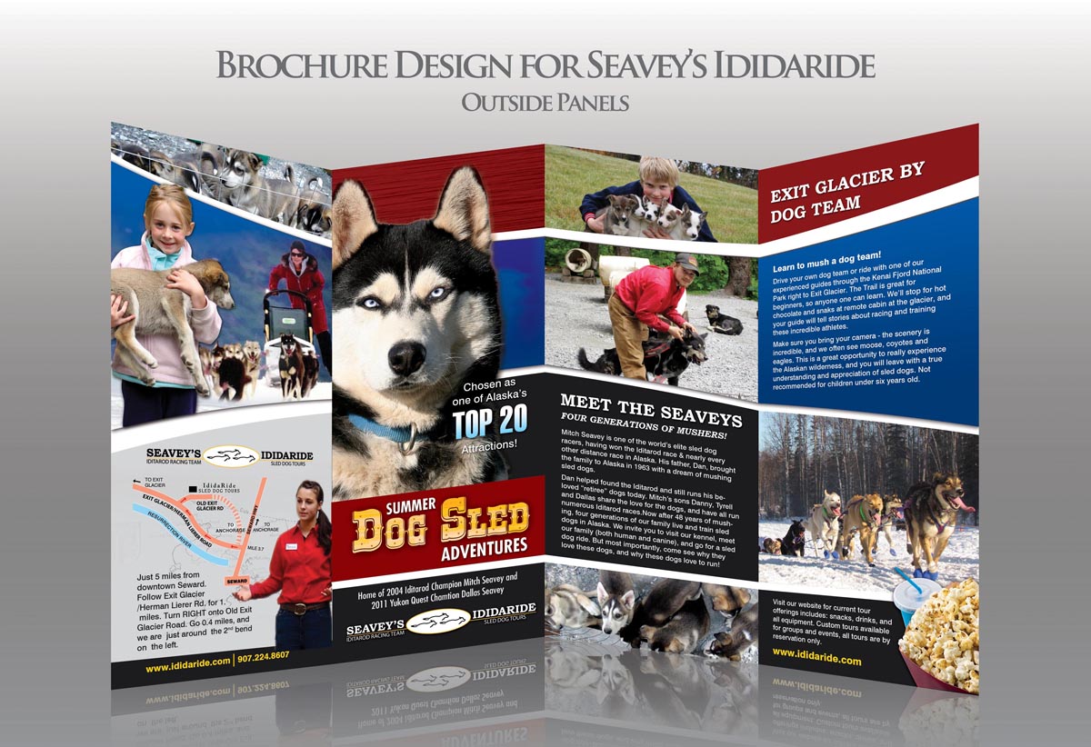 Brochure Design by LeavingImpression for IdidaRide Sled Dog Tours, Inc. | Design #1470561