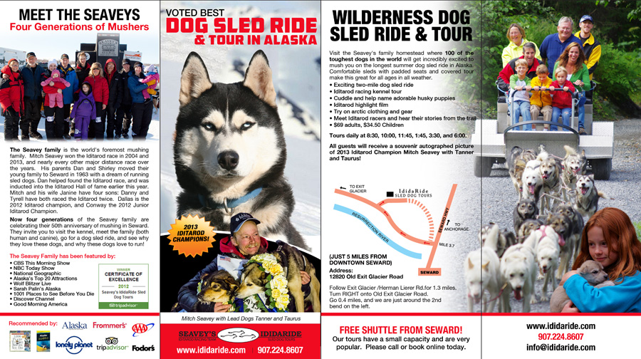 Brochure Design by Purple Hearts  for IdidaRide Sled Dog Tours, Inc. | Design: #1881069