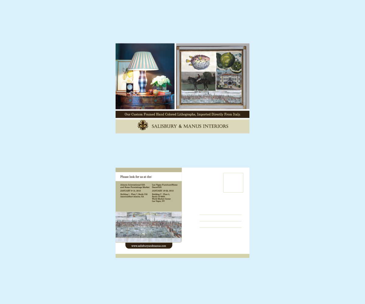 Postcard Design by alex989 for Salisbury and Manus | Design #5177062