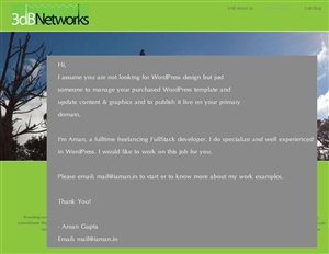 Wordpress Design by Aman