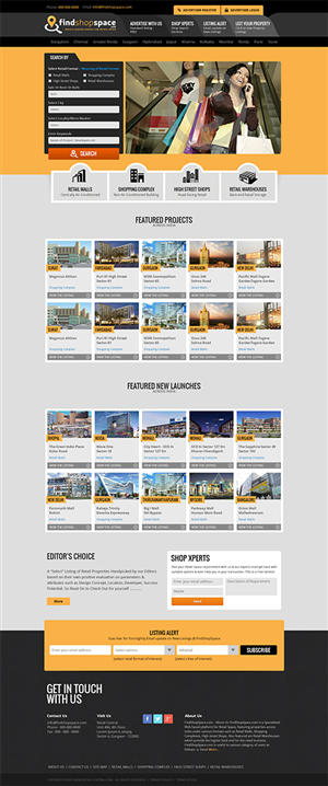 Findshopspace.com Webpage Design | Diseño Web por RupalTechno