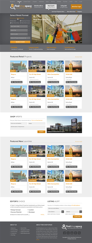 Findshopspace.com Webpage Design | Web-Design von Sbss