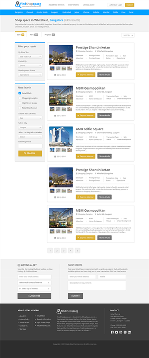 Findshopspace.com Webpage Design | Diseño Web por krishnan