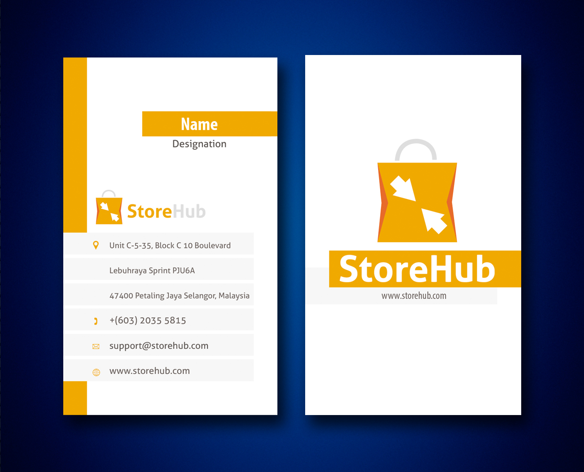 Diseño de Tarjeta de Presentación por Akaram Advertising para StoreHub Sdn Bhd | Diseño #5163300