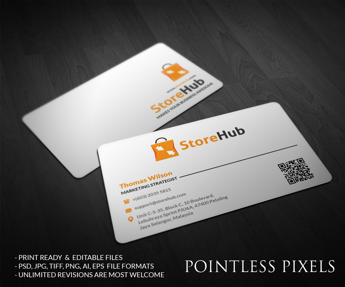 Visitenkarten-Design von Pointless Pixels India für StoreHub Sdn Bhd | Design #5140187