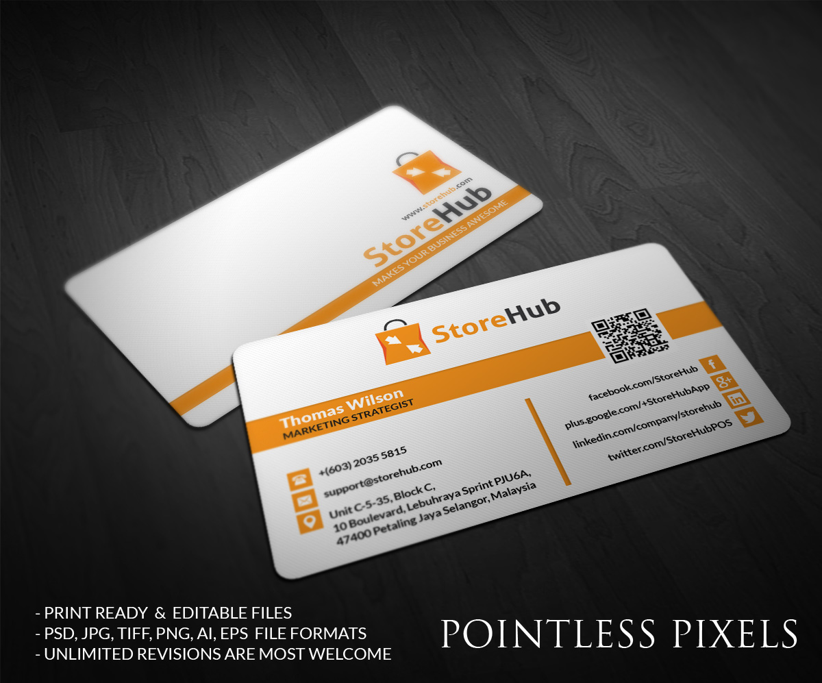 Diseño de Tarjeta de Presentación por Pointless Pixels India para StoreHub Sdn Bhd | Diseño #5140535