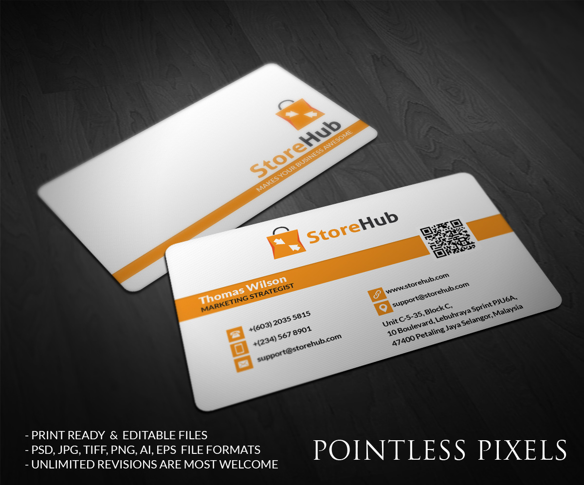 Diseño de Tarjeta de Presentación por Pointless Pixels India para StoreHub Sdn Bhd | Diseño #5140627