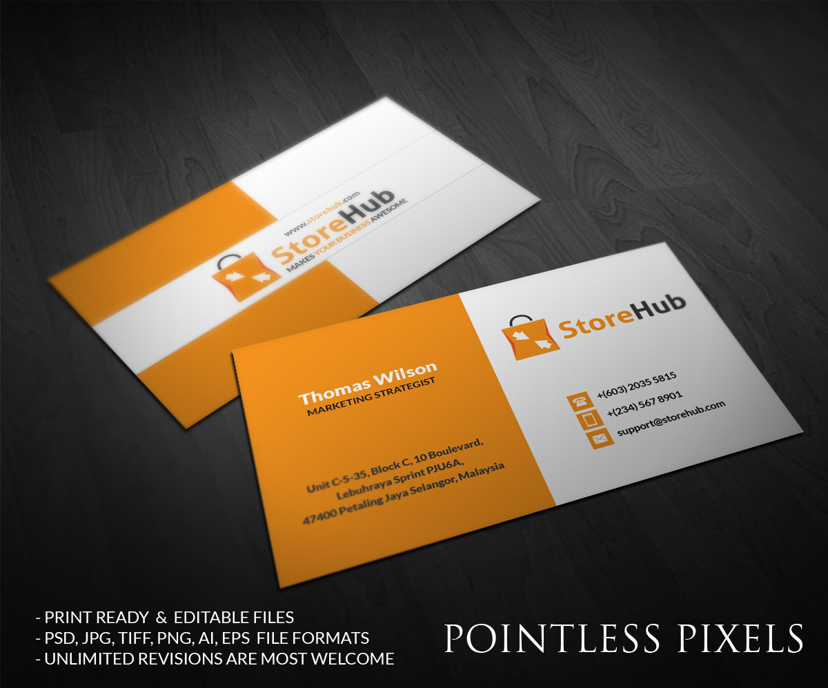 Diseño de Tarjeta de Presentación por Pointless Pixels India para StoreHub Sdn Bhd | Diseño #5142448