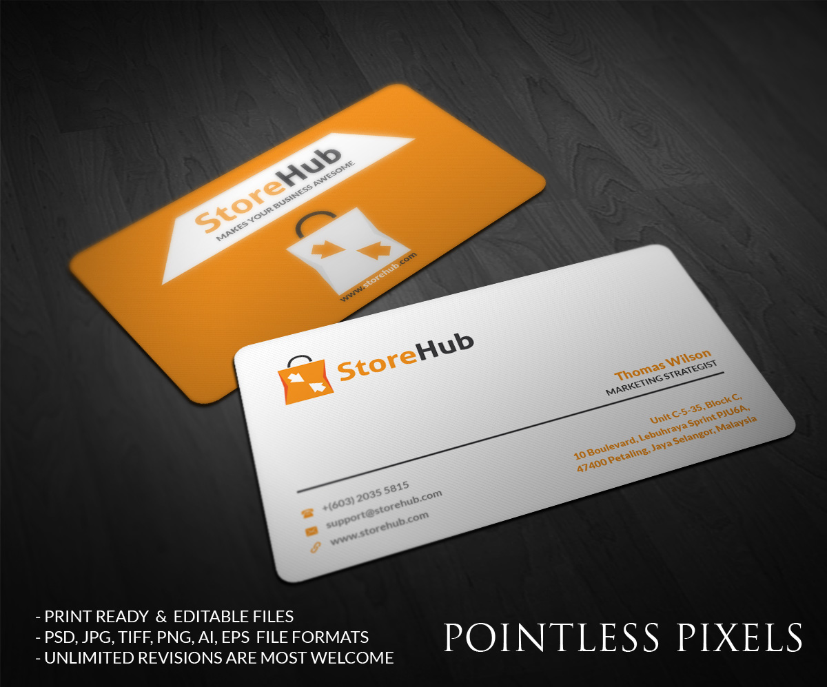 Diseño de Tarjeta de Presentación por Pointless Pixels India para StoreHub Sdn Bhd | Diseño #5142545