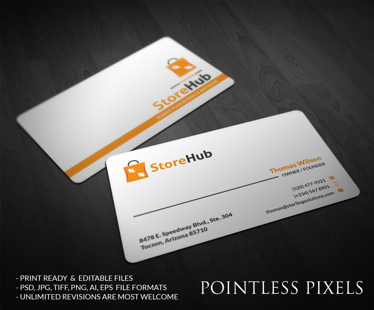 Diseño de Tarjeta de Presentación por Pointless Pixels India para StoreHub Sdn Bhd | Diseño #5189514