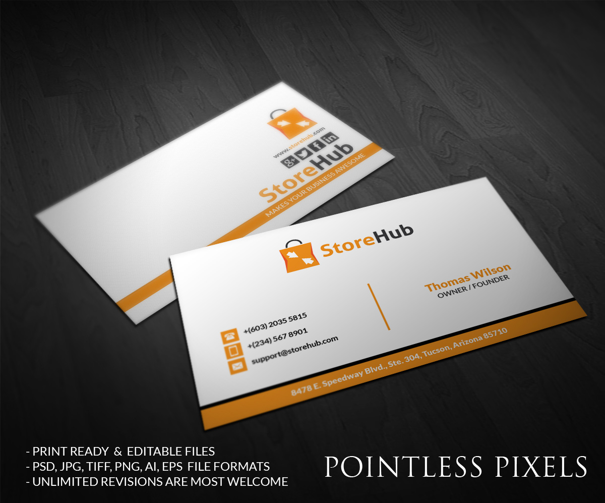 Diseño de Tarjeta de Presentación por Pointless Pixels India para StoreHub Sdn Bhd | Diseño #5189614