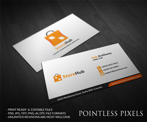 Business Card Design by Pointless Pixels India for StoreHub Sdn Bhd | Design: #5189790