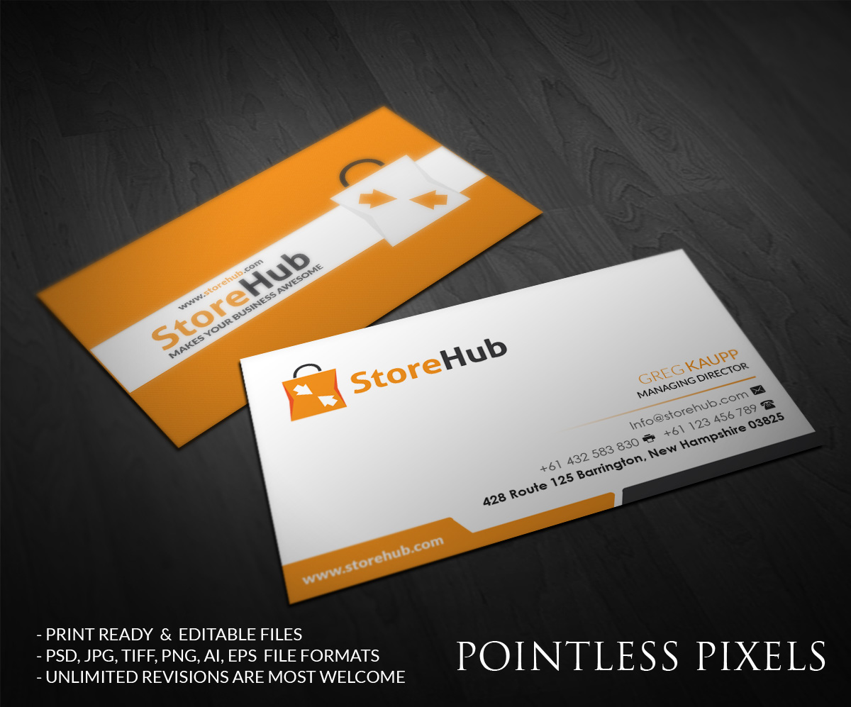 Diseño de Tarjeta de Presentación por Pointless Pixels India para StoreHub Sdn Bhd | Diseño #5190239