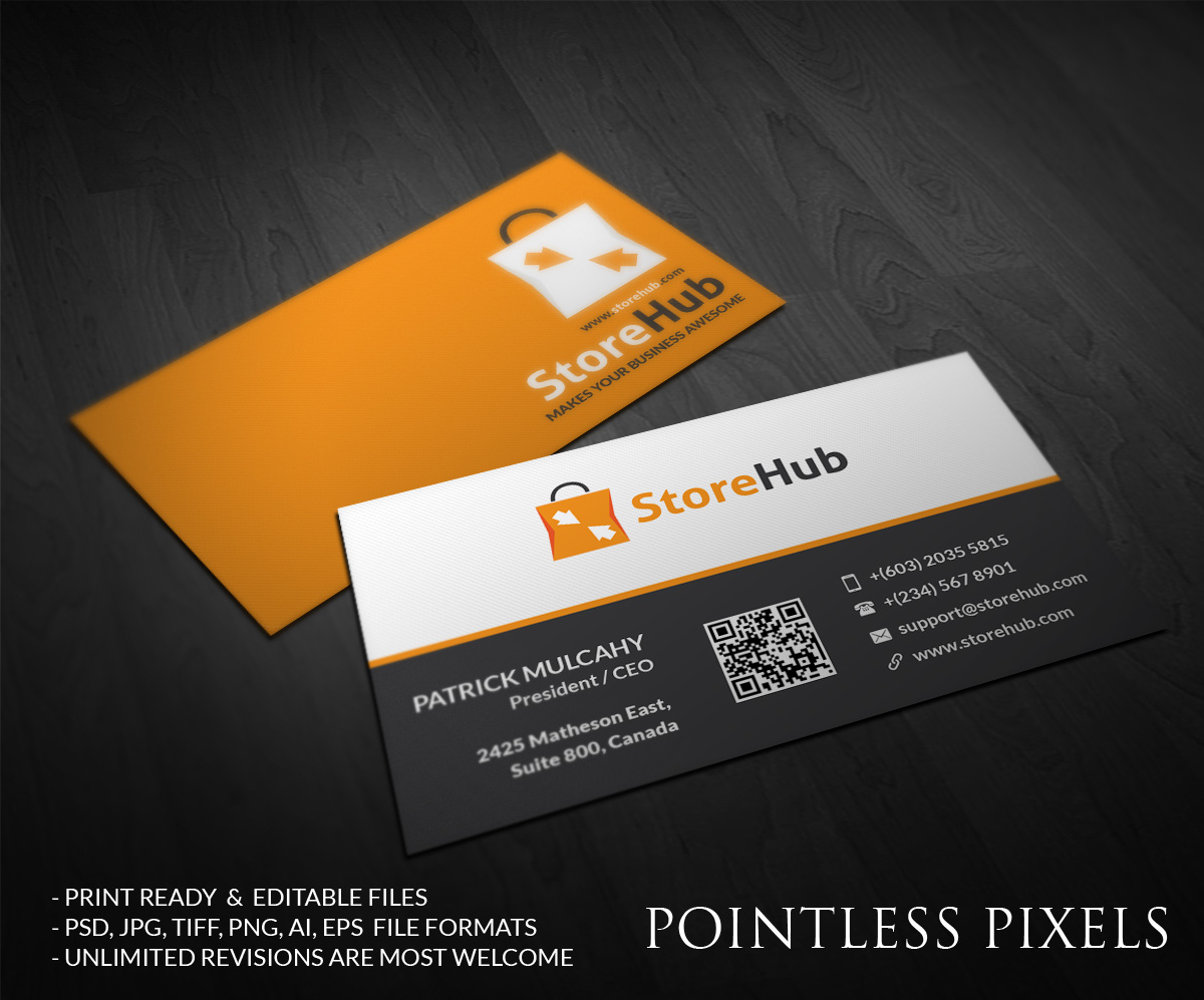 Business Card Design by Pointless Pixels India for StoreHub Sdn Bhd | Design #5190343