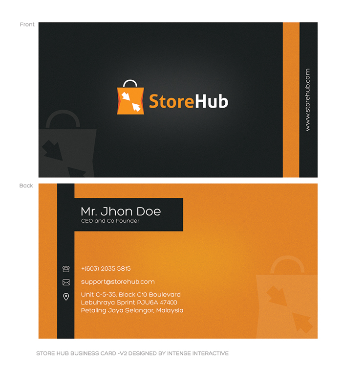 Business Card Design by the-lion-king for StoreHub Sdn Bhd | Design #5147710