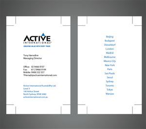 Diseño de Tarjeta de Presentación por Blind para este proyecto | Diseño: #1439253