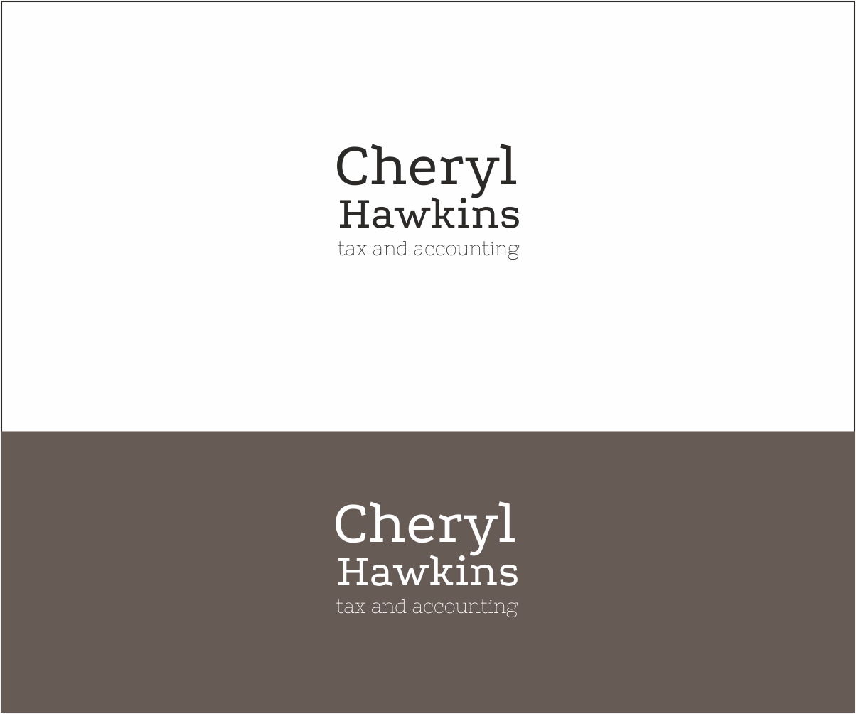 Logo Design by A.Hvozdzeu for Cheryl Hawkins Tax/Accounting | Design #5203151
