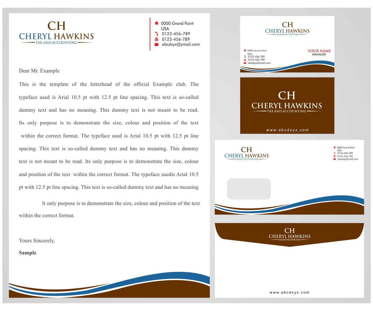 Logo Design by Liyana for Cheryl Hawkins Tax/Accounting | Design #5219393