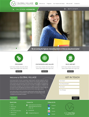 Global Educational start-up needs elegant website | Web Design by Sbss