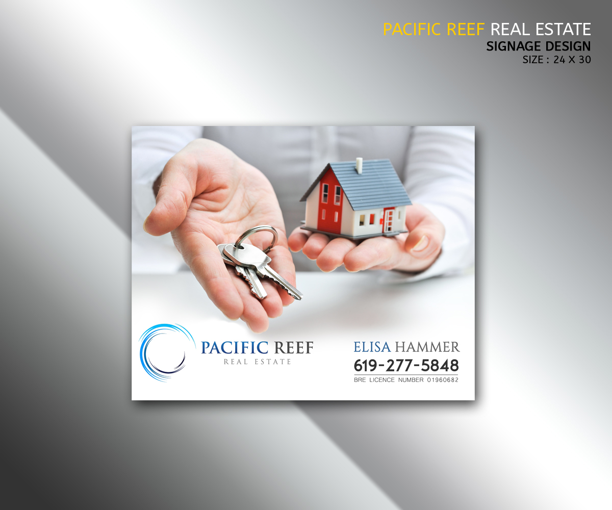 Signage Design by MicroZ for Pacific Reef Real Estate | Design #5149163