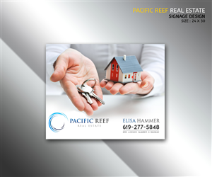 Signage Design by MicroZ for Pacific Reef Real Estate | Design #5149163