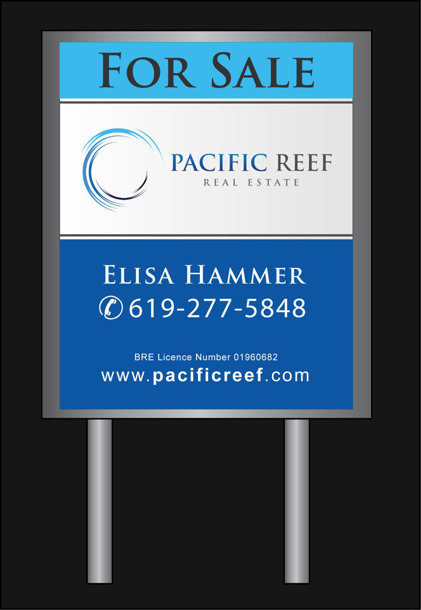 Diseño de Señalética por Joy16589 para Pacific Reef Real Estate | Diseño #5174161