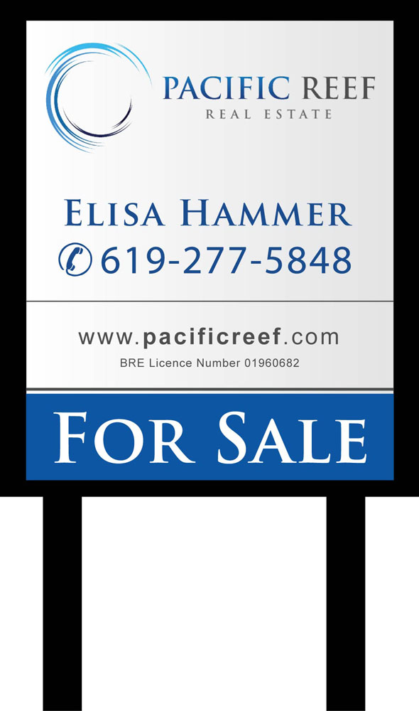 Signage Design by Joy16589 for Pacific Reef Real Estate | Design #5288086