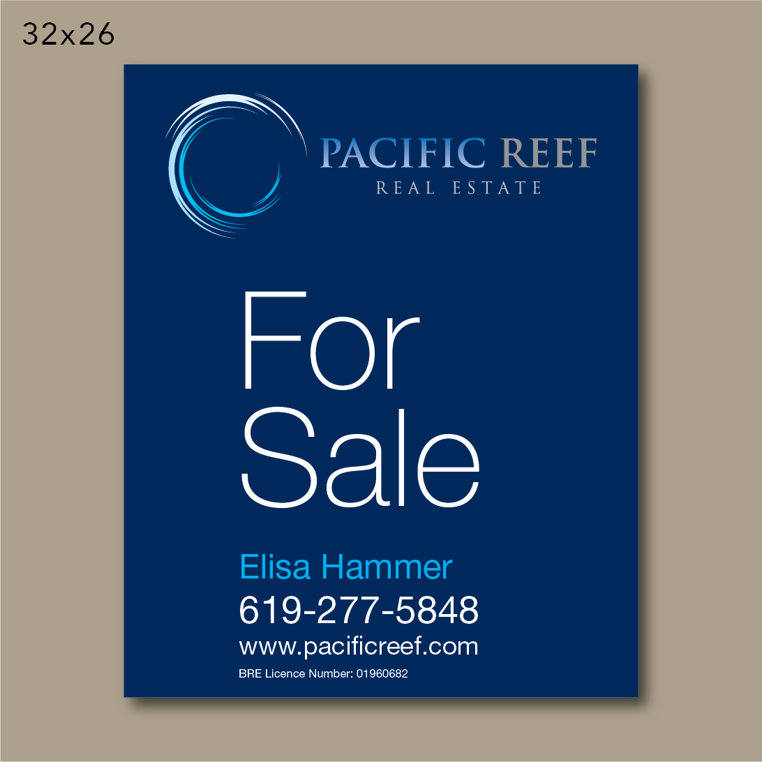 Diseño de Señalética por dotnot para Pacific Reef Real Estate | Diseño #5176963