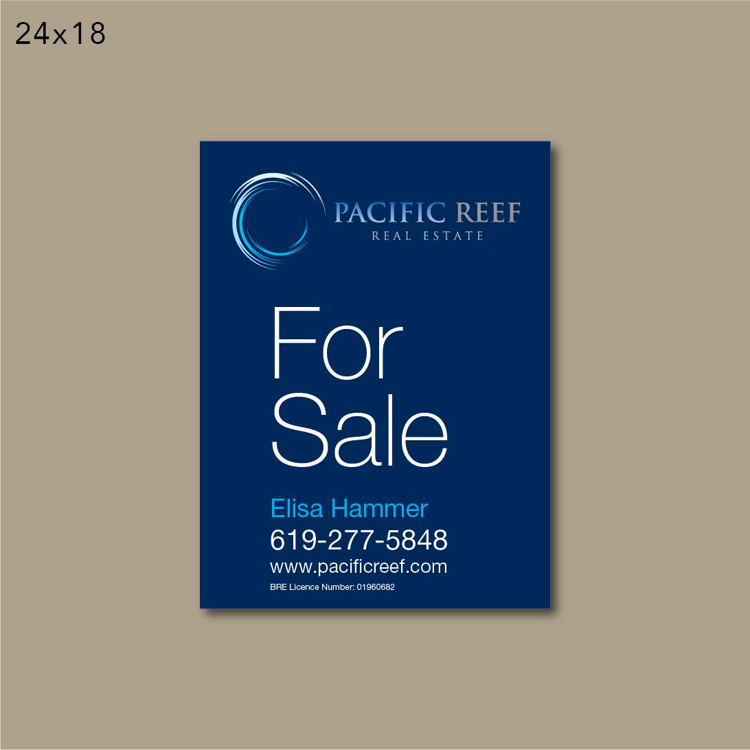 Signage Design by dotnot for Pacific Reef Real Estate | Design #5176965