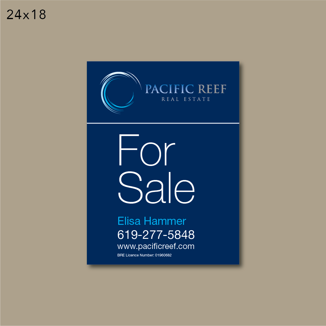 Diseño de Señalética por dotnot para Pacific Reef Real Estate | Diseño #5198102