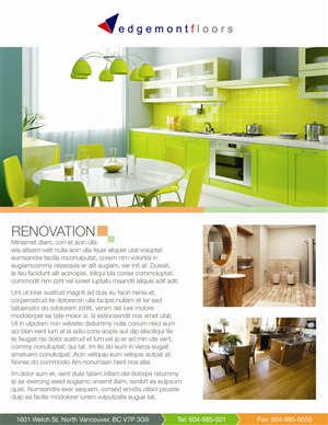 Flyer Design by RJ for Edgemont Floors | Design #1471261