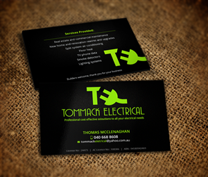 TOMMACK ELECTRICAL | Business Card Design by Nelsur