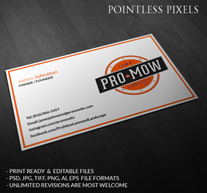 Visitenkarten-Design von Pointless Pixels India für dieses Projekt | Design: #5189449