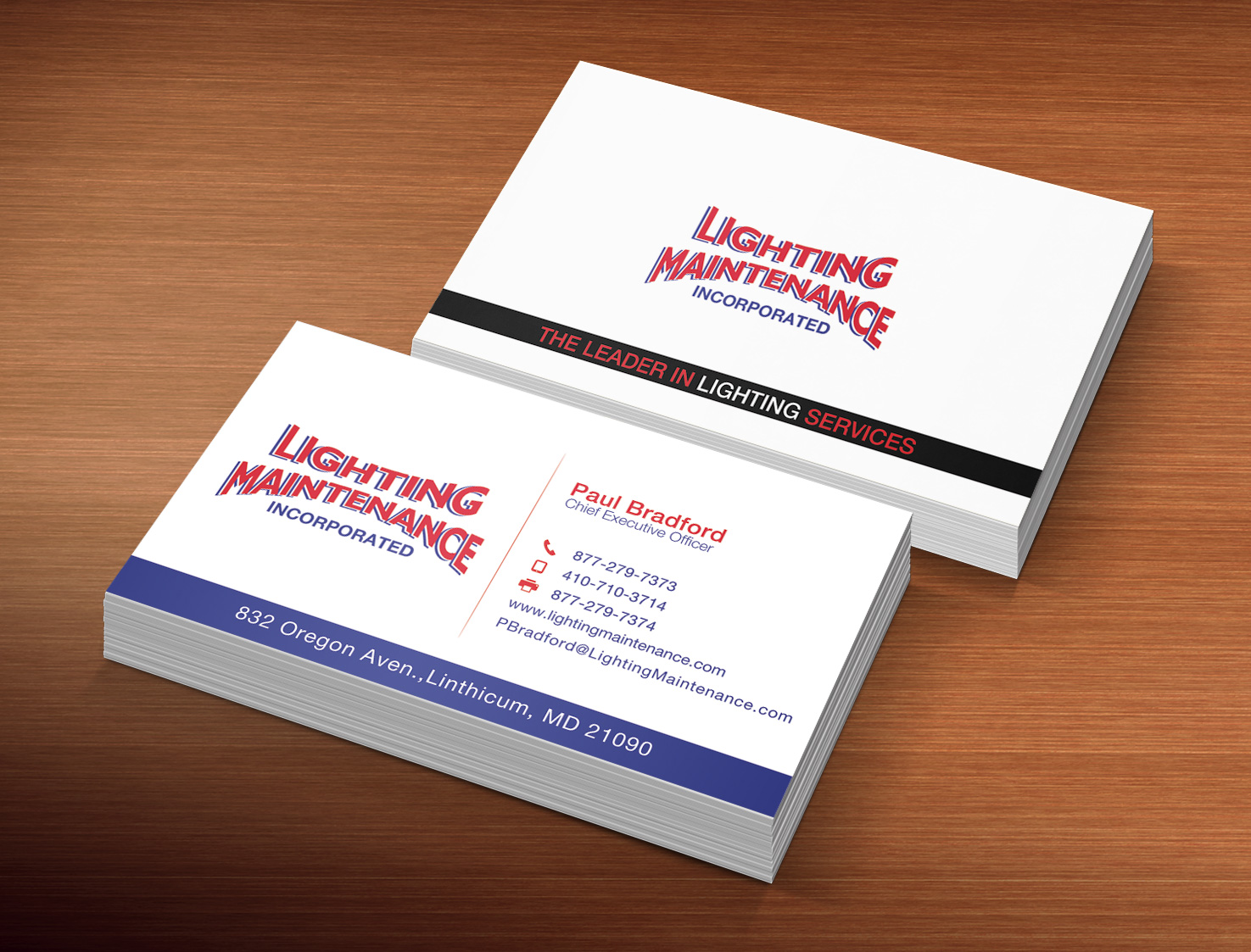 Diseño de Tarjeta de Presentación por Lanka Ama para Lighting Maintenance Inc | Diseño #5163597