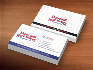 Business Card Design by Lanka Ama for Lighting Maintenance Inc | Design: #5163597