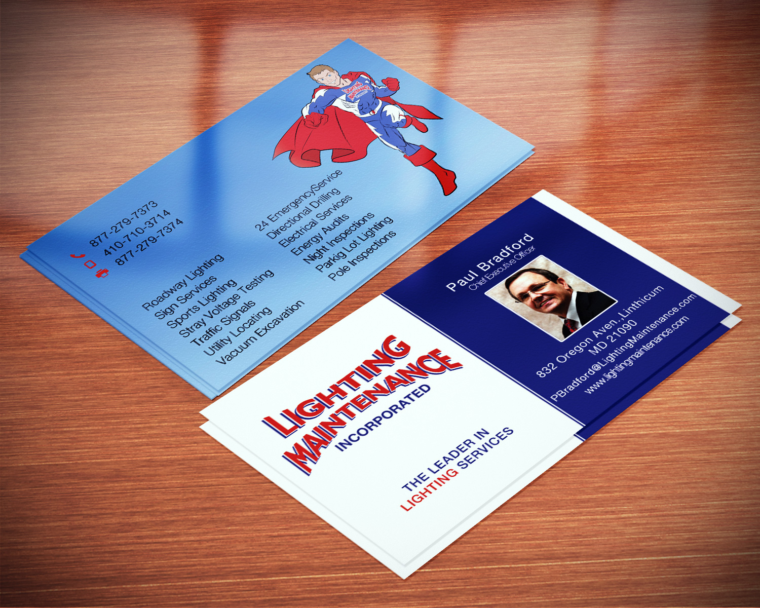 Diseño de Tarjeta de Presentación por Lanka Ama para Lighting Maintenance Inc | Diseño #5163599