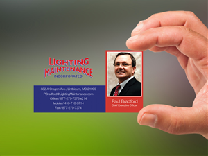Business Card Design by Lanka Ama for Lighting Maintenance Inc | Design: #5163600
